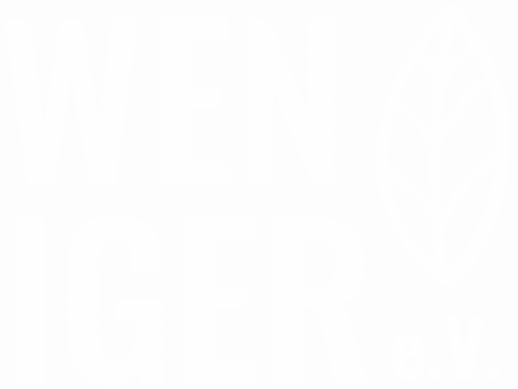 Logo weniger e.V. in weiß